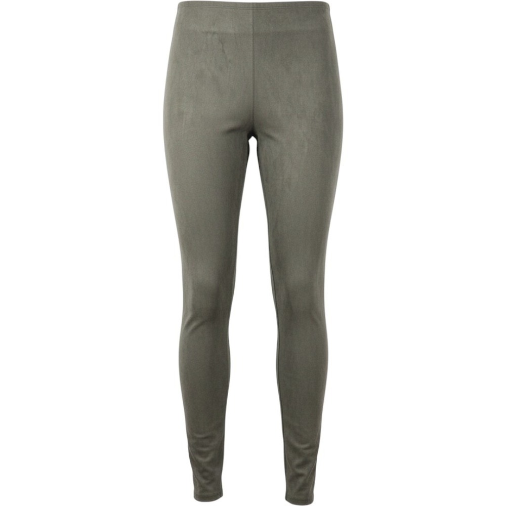 MarlaWynne Faux Suede Leggings Womens 8 Sage Green Side Zip Slim Fit Minimalist